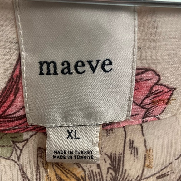 Anthropologie The Somerset by Maeve Mini Dress Long Sleeve XL Floral Dress Boho - Picture 4 of 14